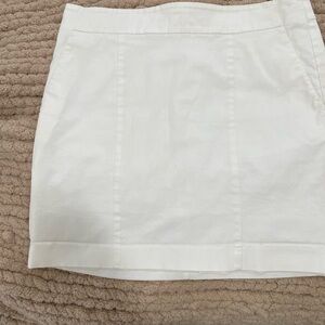 Ann Taylor Cream Mini Skirt